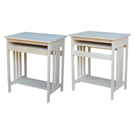 International Concepts Mission Computer Stand Unfinished image {3}