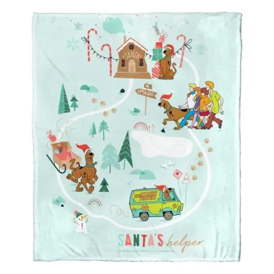 Warner Bros. Scooby-Doo Santas Helpers Silk Touch Throw Blanket 50x60 Inches image {1}