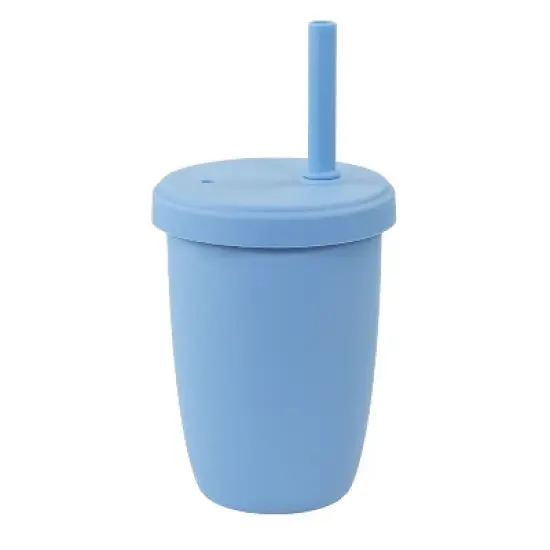 Re-Play 10 fl oz Silicone Sippy Cup with Cleaning Brush - Denim image {1}