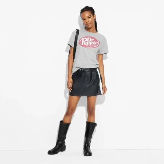 Women's Dr Pepper Short Sleeve Graphic T-Shirt - Heather Gray image {2}