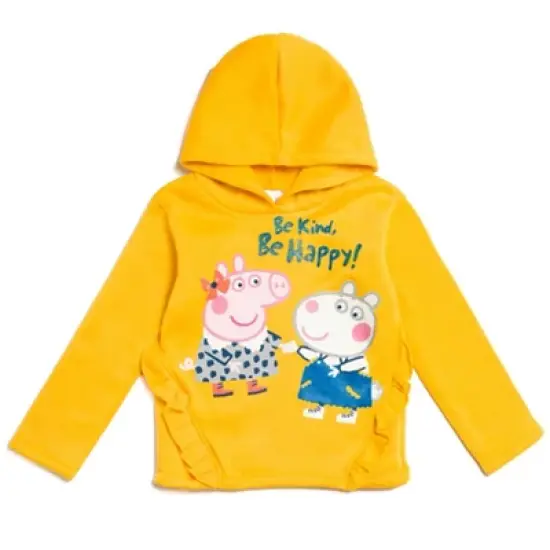 Peppa Pig Girls Pullover Fleece Hoodie and Leggings Outfit Set Little Kid  image {1}