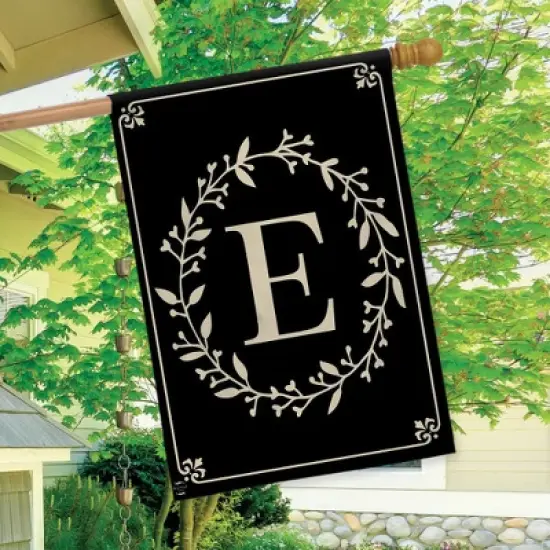 Briarwood Lane Classic Monogram Letter E House Flag Double-Sided 28" x 40" image {2}