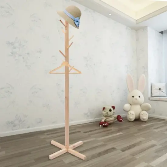 YIYIBYUS 8 Hooks Coat Rack Freestanding Entryway Coat Stand Organizer Rack image {2}