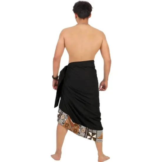 LA LEELA Men's Swimwear Cover Up Summer Pareo Sarong One Size Kohl image {3}