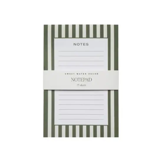 Sweet Water Decor Green Stripes Tear Off Notepad image {3}