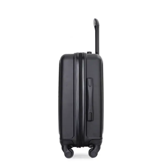 Gulches 20" Lightweight Carry-On Luggage, Spinner Wheels, Black, Durable ABS Material image {6}