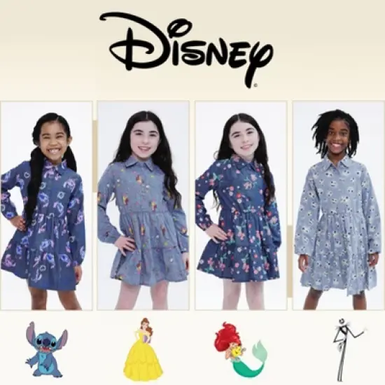 Disney Floral Chambray Dress Toddler image {2}