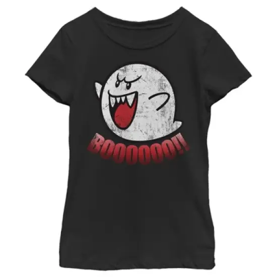 Girl's Nintendo Retro Boo Ghost T-Shirt image {2}