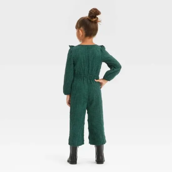 Toddler Girls' Ruffle Jumpsuit - Cat & Jack&trade; Green image {1}