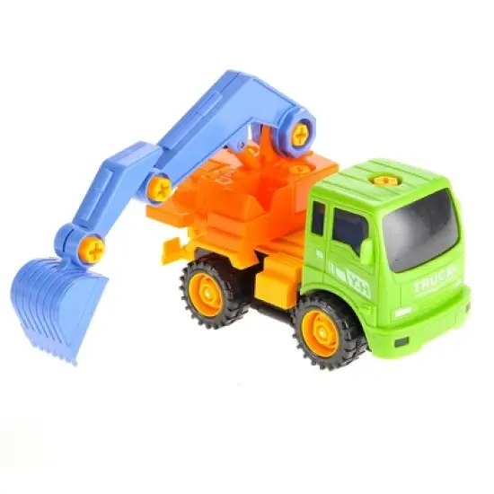 Ready! Set! Play! Link 27 Piece Take-A-Part Engineering Excavator Construction Vehicle Truck Set image {3}