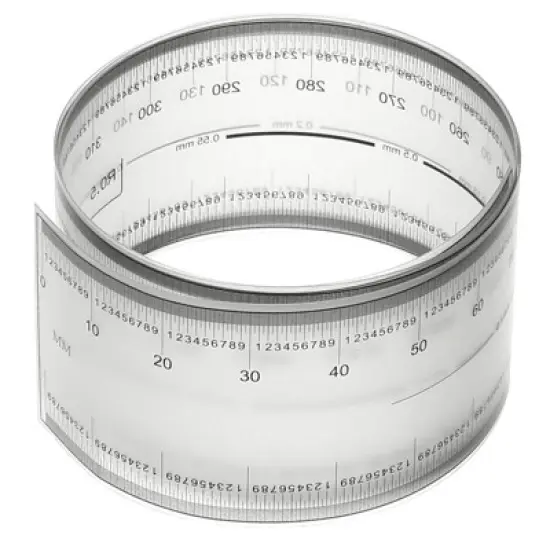 Unique Bargains PET Plastic Film Flexible Ruler with R Angle and Width Lines image {6}