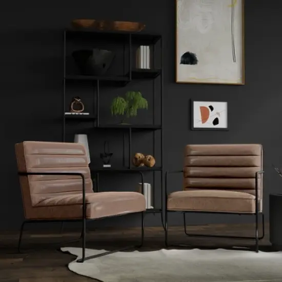 eLuxury Horizontal Channel Living Room Chair image {7}