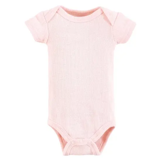 Hudson Baby Girls Thermal Preemie Layette Set 4pc Short Sleeve Outfit, Navy Toile, Preemie image {3}