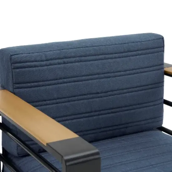 Christopher Knight Home Giovanna Outdoor Aluminum and Faux Wood Club Chair image {8}