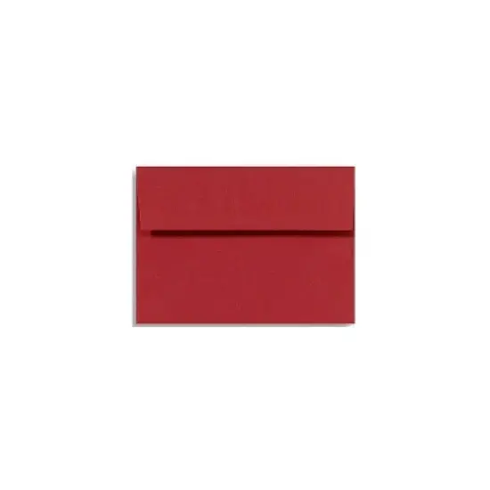 LUX 5 3/4" x 8 3/4" 60lbs. Square Flap Envelopes W/Glue Holiday Red 14257-50 image {1}