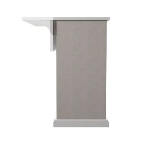 Daltaire Expandable Kitchen Island with Storage Gray/White - Aiden Lane image {11}