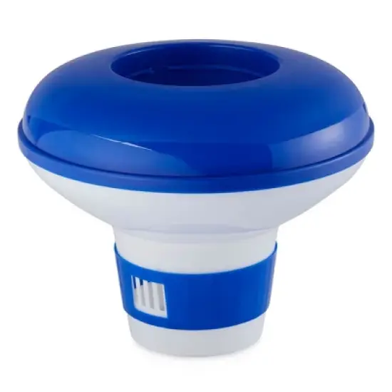 Intex 8 Foot Round Protective Cover for Above Ground Outdoor Swimming Pools with 7 Inch Floating Chlorine Dispenser, (Pool Not Included) image {4}