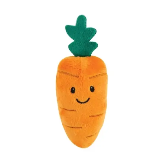 Luvable Friends Dog Squeaky Plush Dog Mini Toy Set, Veggies, One Size image {2}