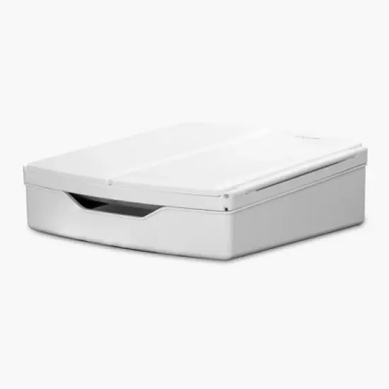 iHome Vanity Mirror with Lights and Makeup Organizer, Travel Mirror with Three Color Light Modes  - White (iCVS30) image {2}