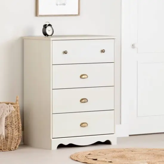 Lyara 4 Drawer Chest White Wash - South Shore image {3}