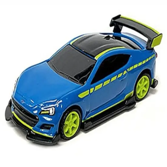 2019 Subaru BRZ Blue with Black Top and Bright Green Accents "Tokyo Mod" "Maisto Design" Series 1/64 Diecast Model Car by Maisto image {1}