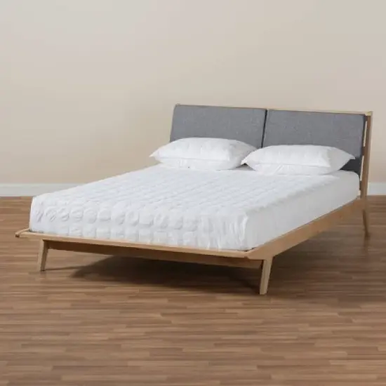 Emile Fabric Upholstered Platform Bed - Baxton Studio image {6}