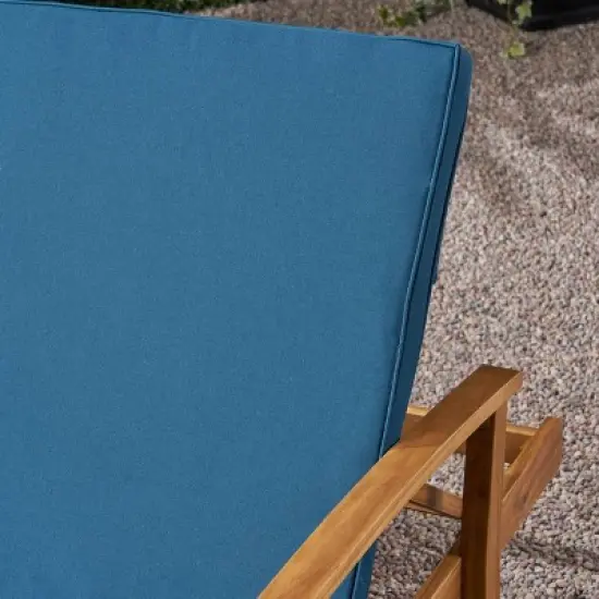 Perla Acacia Wood Double Chaise Lounge - Christopher Knight Home image {2}