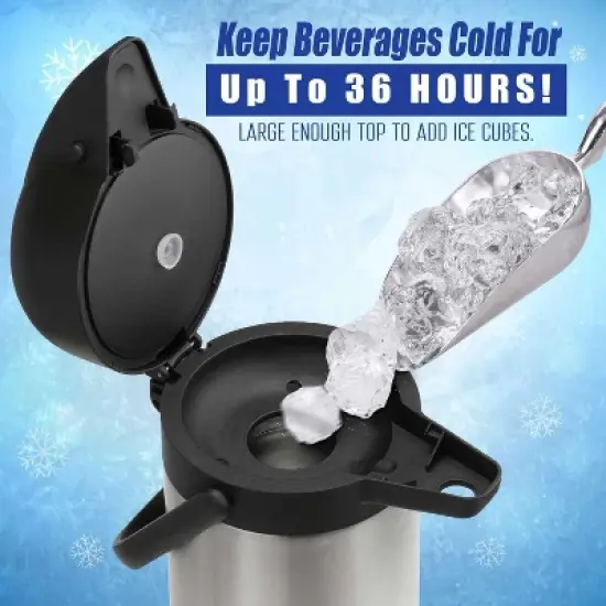 Vondior Airpot Coffee Dispenser with Pump - Insulated Stainless Steel Thermal Beverage Dispenser image {1}