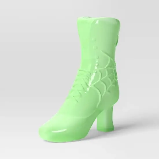 Plastic Blacklight Glow Boot Figurine - Hyde and EEK! Boutique&trade; Neon Green image {2}
