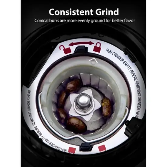 Aromaster Burr Coffee Grinder, Coffee Bean Grinder,Stainless Steel Coffee Grinder Electric,48 Grind Settings image {3}