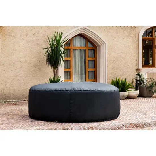 MSpa Meteor Round Bubble Spa with Thermal Cover 245 Gal 164 Electric 110 Volt AC Inflatable Hot Tub image {8}