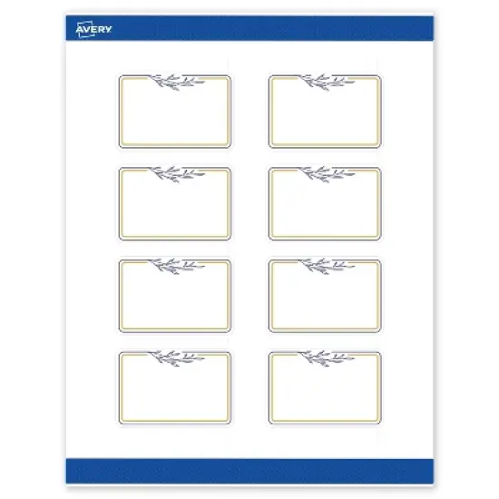 Avery 2" x 3" Labels, Gold & Navy Border with Florals, 80 ct image {8}