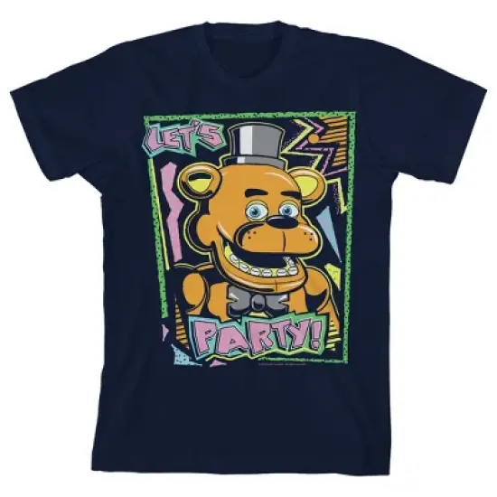Five Nights at Freddy's Let's Party Boy's Navy T-shirt image {6}