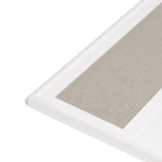 U Brands 17''x 23'' Minimal Deco Frame Combination Board Gray Linen/White image {4}