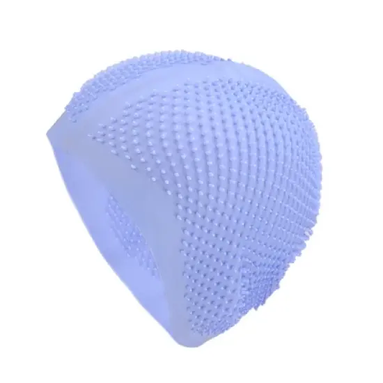 Unique Bargains Silicone Waterproof Embossed Dot Swim Cap 1 Pc image {6}
