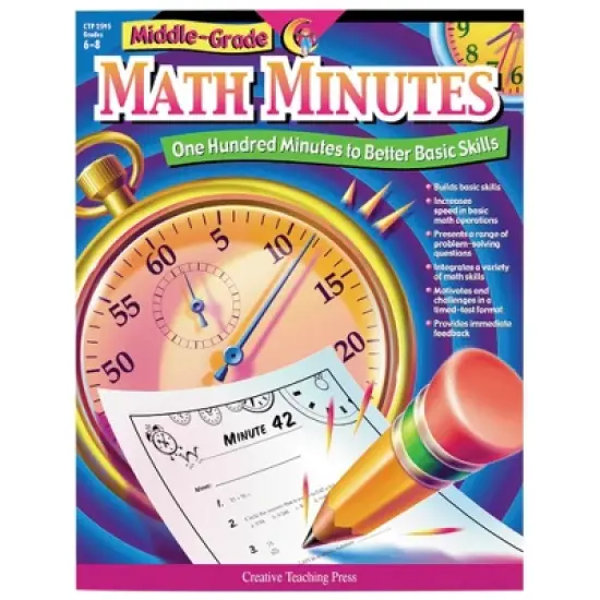 Creative Teaching Press Math Minutes Book, Grade 6 image {1}