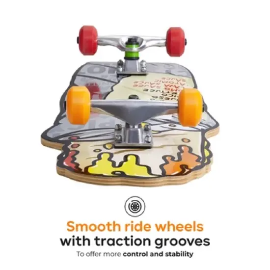 Voyager Burrito Skateboard with Printed Graphic Grip Tape image {3}