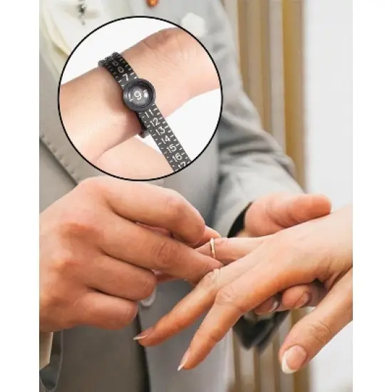 Ring Sizer Measuring Tool with Magnifier, for Ring Measurer and Ring Size Plastic Ring Sizer with Lens, 1-17 image {5}