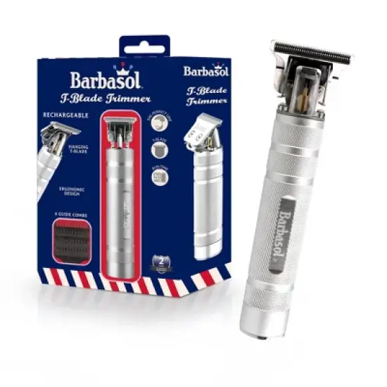 Barbasol Rechargeable Zero-Gapped Hanging T-Blade Trimmer with 3 Guide Combs - 7ct image {4}