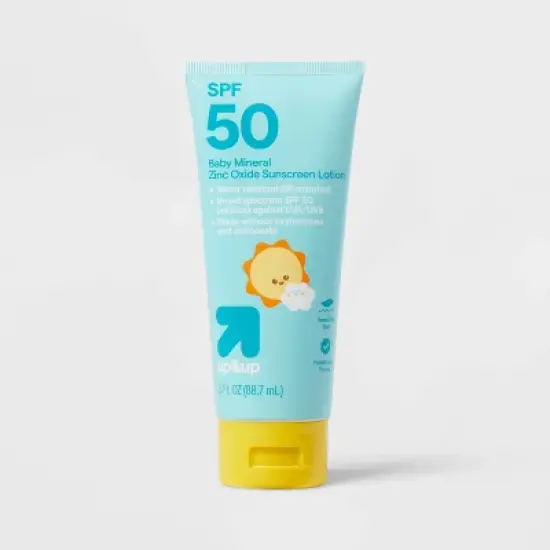 Baby Mineral Sunscreen Lotion - SPF 50 - 3oz - up&up&trade; image {5}