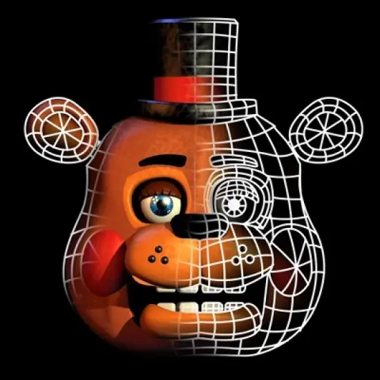 Five Nights at Freddy's Freddy Face Split Boy's Black T-shirt image {1}