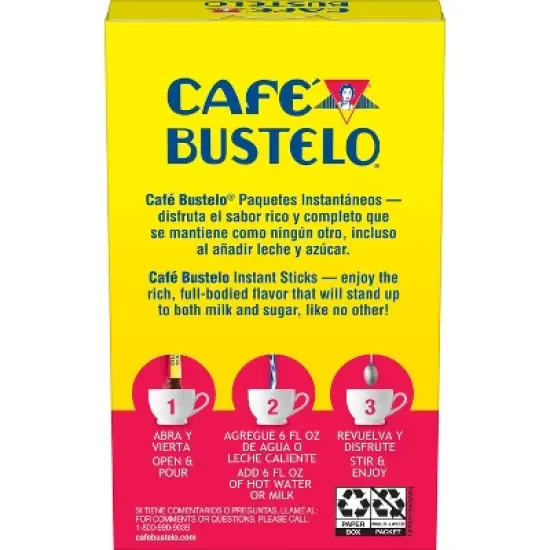 Caf&eacute; Bustelo Espresso Instant Coffee Single Serve Packets - 6ct image {1}