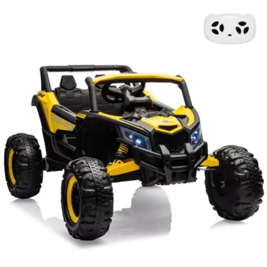 Ride on UTV Car, 24V Battery Powerd Electric Off-Road UTV Car, Remote Control, Music, LED Lights, Ride on Car for Boys Girls image {12}