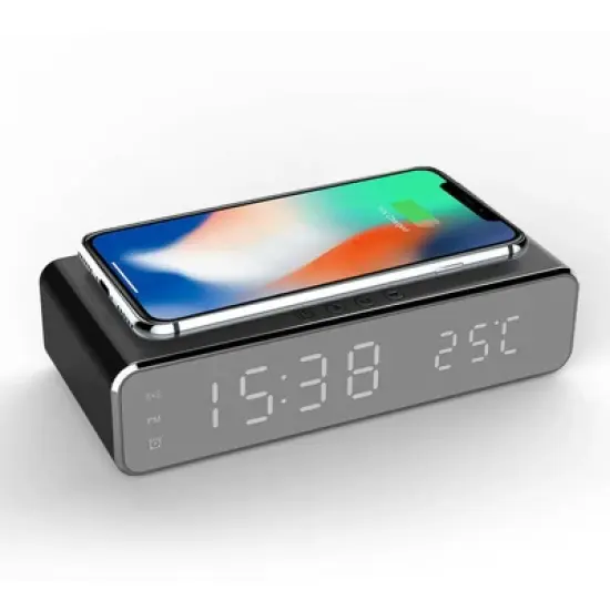 Link Modern and Sleek Alarm Clock with Qi Wireless Charger image {4}