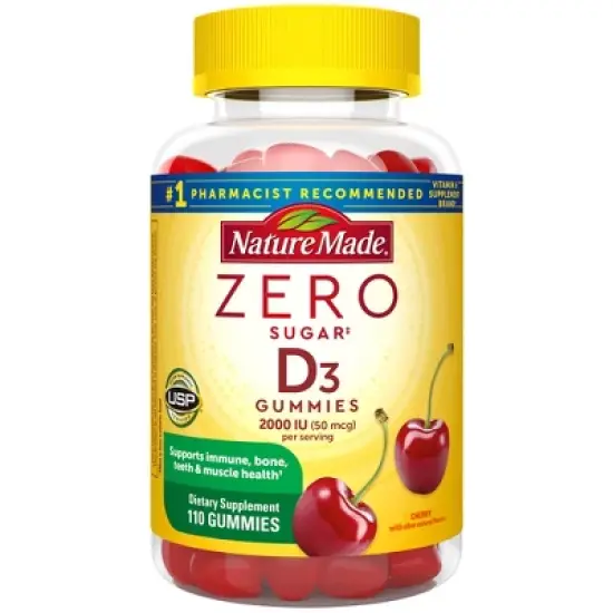 Nature Made Zero Sugar Vitamin D Sugar Free Gummies - 110ct image {10}