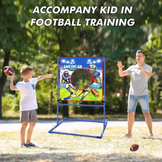 VATOS Football Toss Target Games with 4 Inflatable Footballs Family Party Game for Adults and Kids image {1}