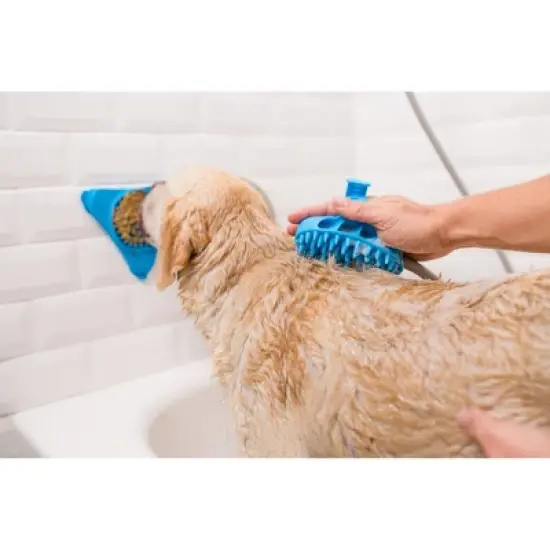AquaPaw Dog Bath Brush Pro - Sprayer and Scrubber Tool in One - Indoor/Outdoor Dog Bathing Supplies - Pet Grooming image {3}