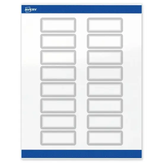 Avery Address Labels, Silver Border, 1" x 2-5/8", 160ct image {8}