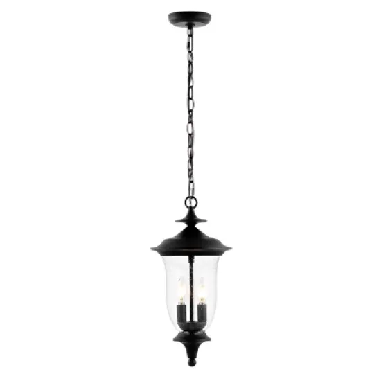Dowell 9" Outdoor Pendant - PLT4033 - Black - Safavieh image {1}