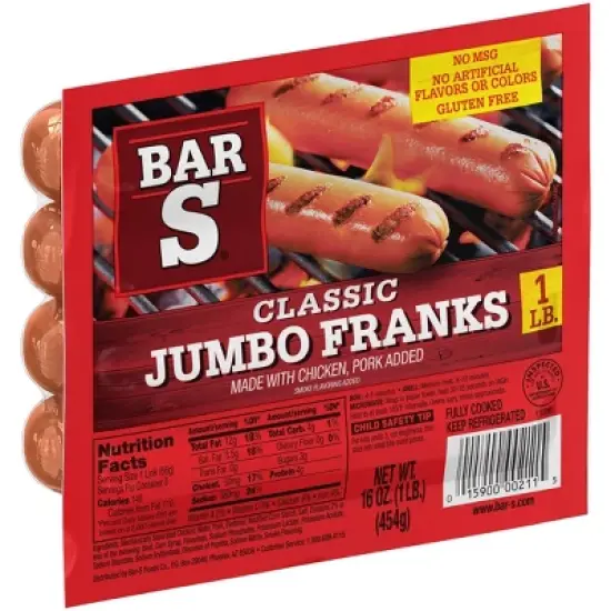 Bar-S Jumbo Franks - 16oz image {1}